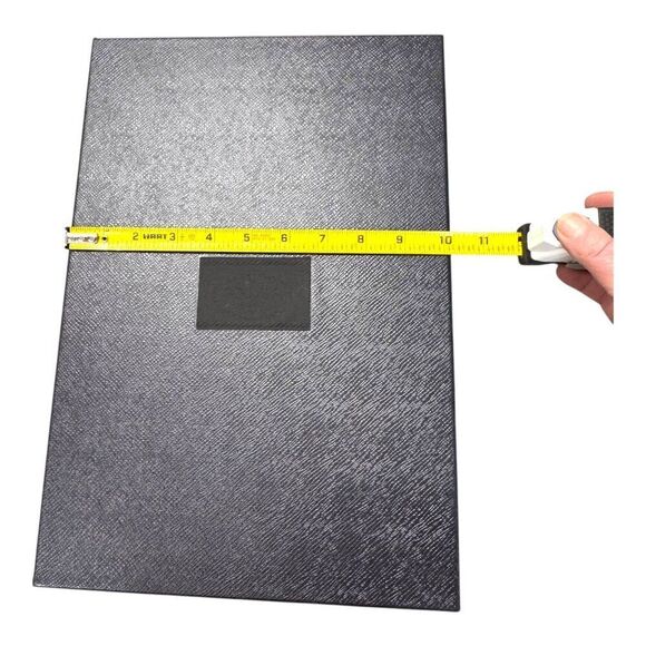 Prada Blue Faux Leather Document Holder Scarf Blanket EMPTY GIFT Box 10x15x3 - Picture 4 of 9